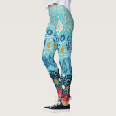 Leggings bloc lotus bleu (Gauche)