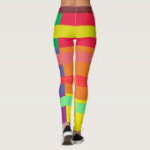 Leggings Blocage de couleur Bande arc-en-ciel (Dos)