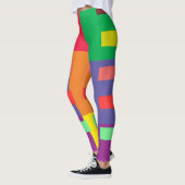 Leggings Blocage de couleur Bande arc-en-ciel (Gauche)