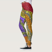 Leggings Blocs Abstraits géométriques colorés amusants (Gauche)