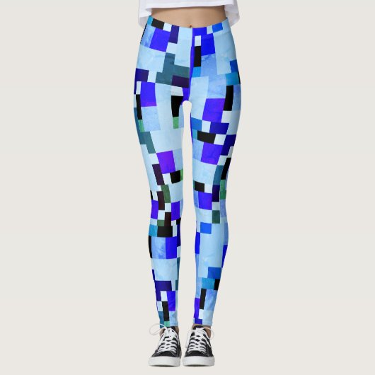 Leggings Blocs bleus (Devant)