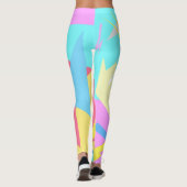Leggings Blocs colorés focalisés Legings Abstraits (Dos)