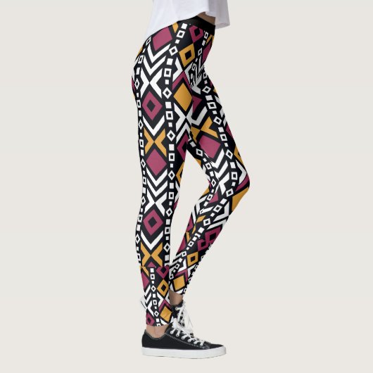 Leggings Blocs colorés géométriques branchés (Droite)