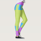 Leggings Blocs couleur gras bleu vert rose 7 (Droite)