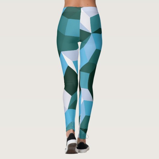 Leggings Blocs couleur turquoise (Dos)