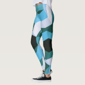 Leggings Blocs couleur turquoise (Gauche)