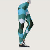 Leggings Blocs couleur turquoise (Droite)