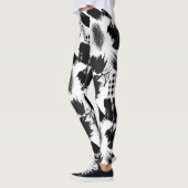 Leggings blocs de construction.Noir et Blanc.w.01x4 (Gauche)
