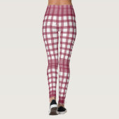 Leggings Blocs Gingham Bourgogne (Dos)