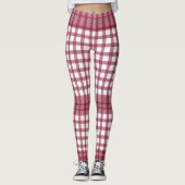 Leggings Blocs Gingham Bourgogne (Devant)