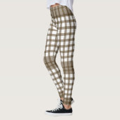 Leggings Blocs Gingham Marron (Gauche)