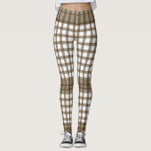 Leggings Blocs Gingham Marron (Devant)