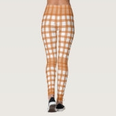 Leggings Blocs Gingham Orange Brûlé (Dos)