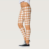 Leggings Blocs Gingham Orange Brûlé (Gauche)