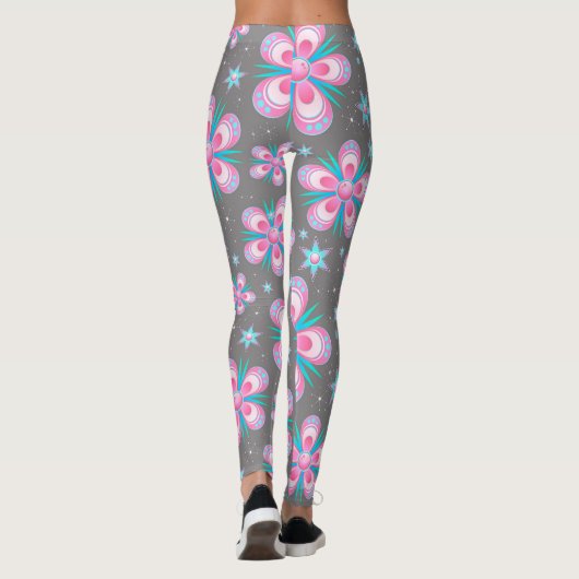 leggings bloemen en sterren (Achterkant)