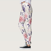 LEGGINGS - Bloemen van roze & blauw (Links)
