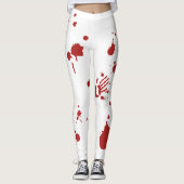 Leggings Bloody Mains Imprimer Splatz Sanguin Halloween Cos (Devant)