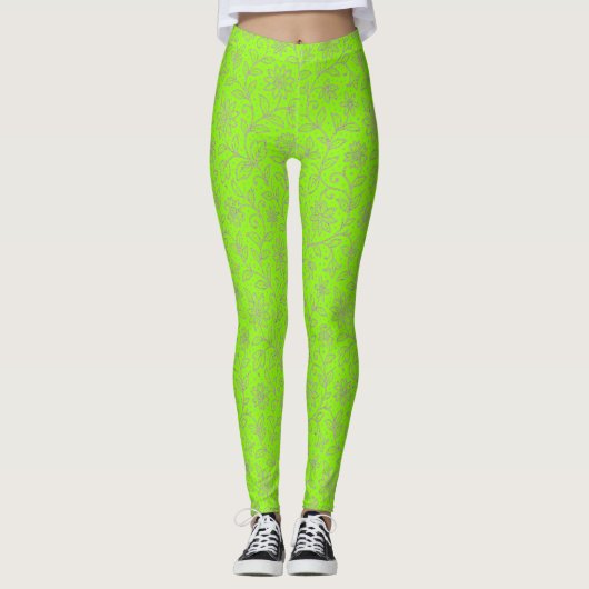 Leggings Bloom Batik de minuit - Élégance florale sans fail (Devant)