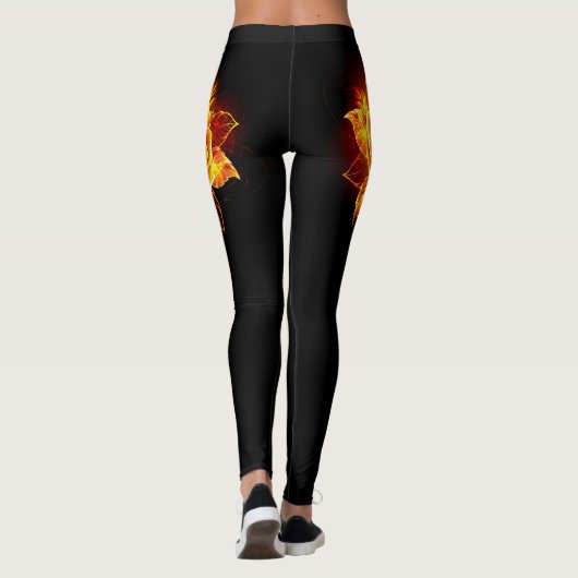 Leggings Blooming Fire Rose (Dos)