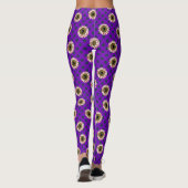 Leggings Blooshot Eyeballs | Violet avec points | Halloween (Dos)