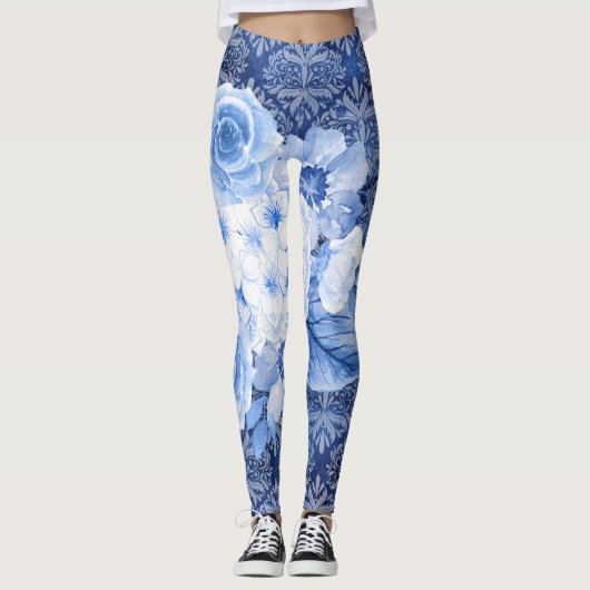 Leggings Blossom in Style ! Bleu Chic (Devant)