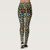 Leggings Blue and Gold Leopard Series Design 4 (Dos)