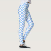 Leggings Blue and white diamond pattern (Droite)