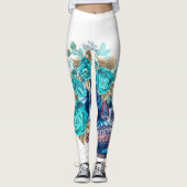 LEGGINGS BLUE BLOOM REQUIEM (Devant)