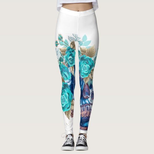 LEGGINGS BLUE BLOOM REQUIEM (Devant)