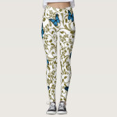 Leggings Blue butterfly gold garden (Devant)