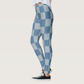 Leggings Blue Checkerboard Pattern (Gauche)