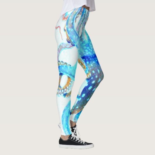 Leggings Blue colorful octopus (Droite)