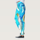 Leggings Blue colorful octopus (Gauche)