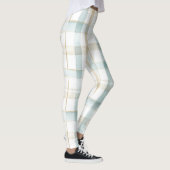 Leggings Blue Cream White Plaid (Droite)