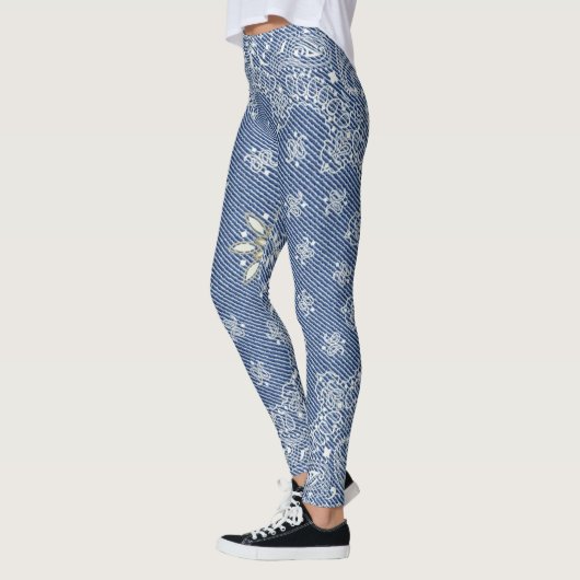 Leggings Blue Denim Bandana (Gauche)