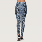 Leggings Blue Denim Python Snakeskin (Dos)