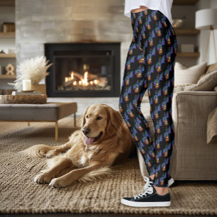 Leggings Blue Dragon Sunburst Guitare Music