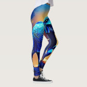 Leggings Blue Elephant Glow Design (Droite)