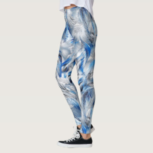Leggings Blue Feather Vêtements de sport actifs Yoga