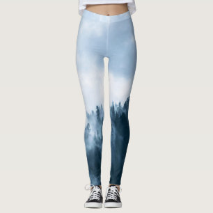 Leggings Blue Foggy Rocky Mountains Colorado USA Adventure