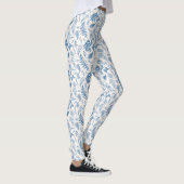Leggings Blue Garden Butterfly & Floral Garden Motif (Droite)