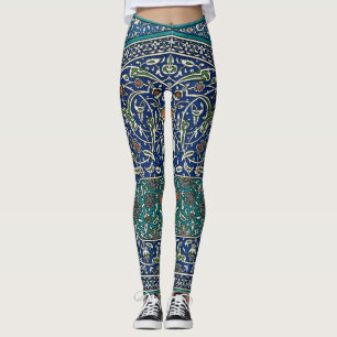 Leggings Blue Green Orange Turquoise Ornat Motif arabe