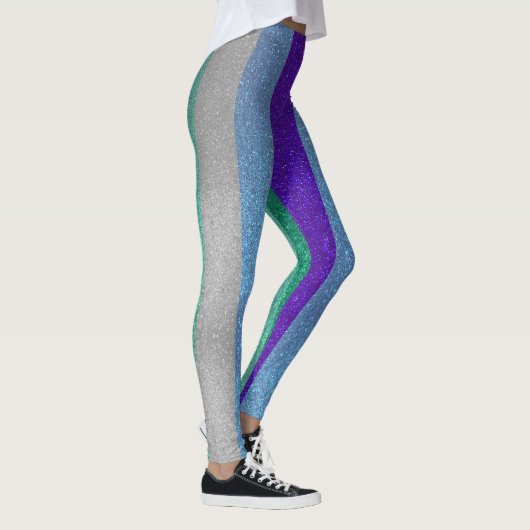 Leggings Blue Green Parties scintillant Hommes gais Fierté  (Droite)