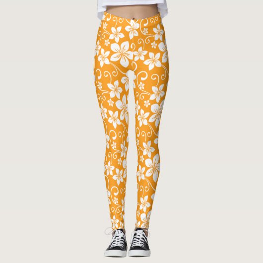 LEGGINGS BLUE HAWAII (TANGERINE) (Devant)