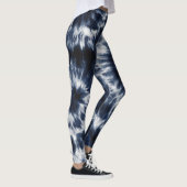 Leggings Blue Indigo Tie Dye Shibori Boho Motif (Droite)