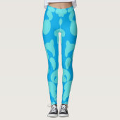 Leggings blue ivy illustration sport women (Devant)