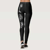 Leggings Blue Line mince soutiennent la police bleue de (Dos)