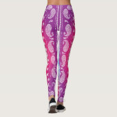 Leggings Blue Magenta Paisley (Dos)