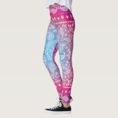 Leggings Blue Magenta Paisley (Gauche)