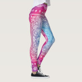 Leggings Blue Magenta Paisley (Droite)